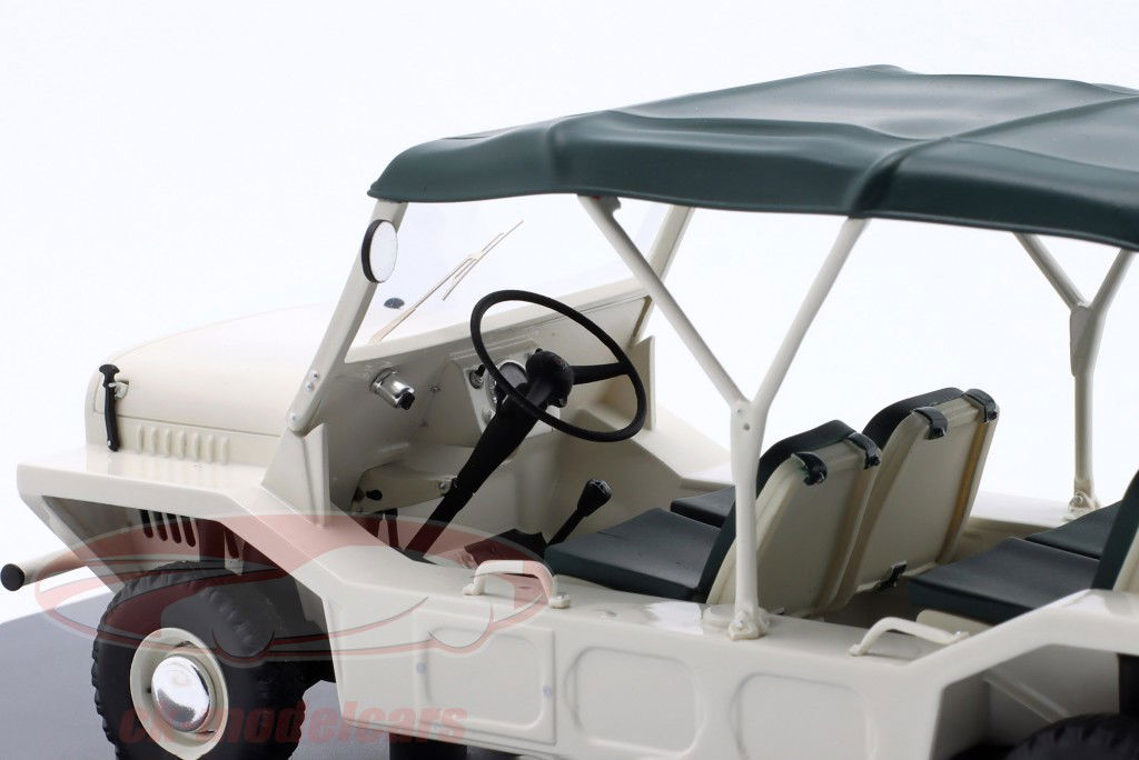 Mini Moke Année de construction 1964 blanc / vert 1:18 Schuco