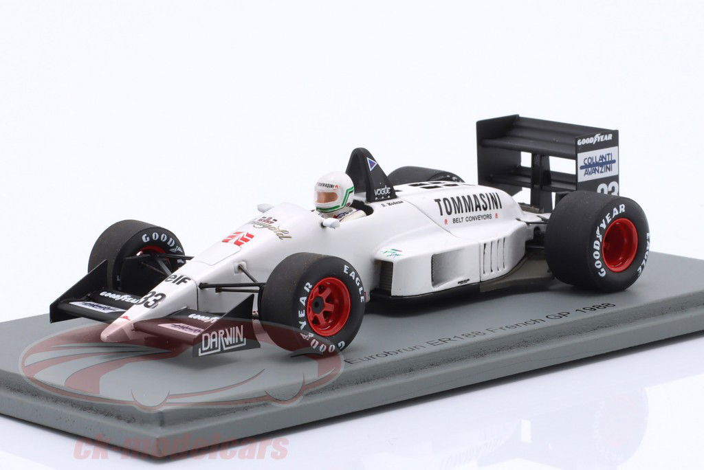 Stefano Modena EuroBrun ER188 #33 フランス GP 式 1 1988 1:43 Spark