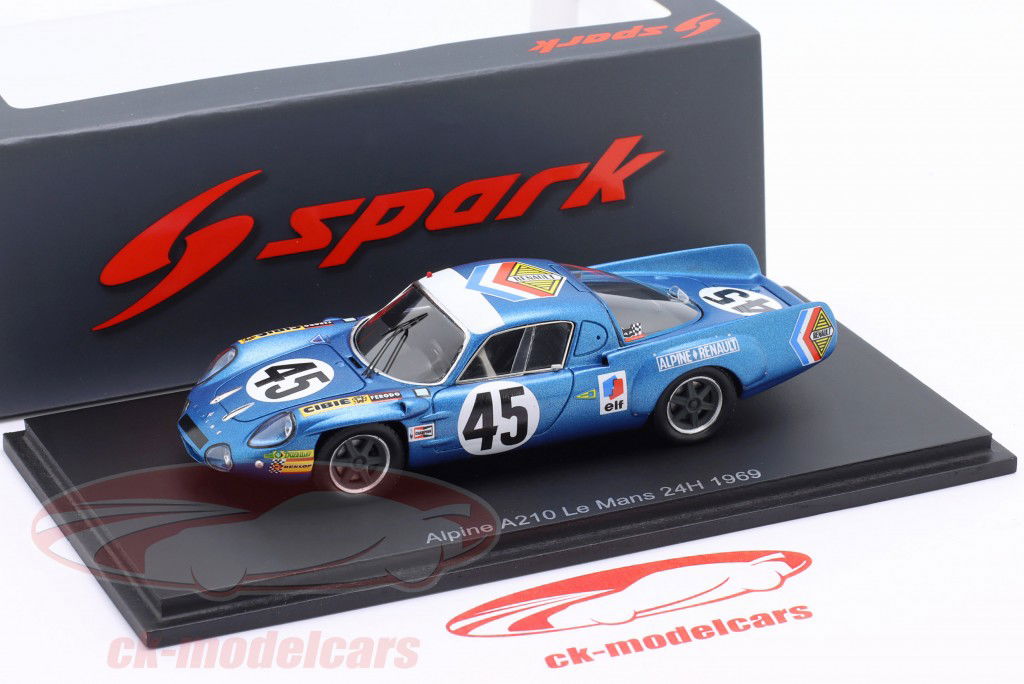 Alpine A210 #45 24h LeMans 1969 Wollek, Killy 1:43 Spark