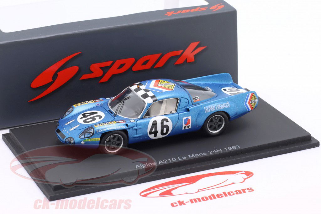 Alpine A210 #46 24h LeMans 1969 LeGuellec, Tramont 1:43 Spark