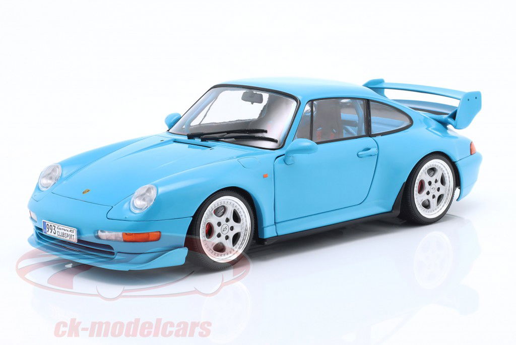 Porsche 911 (993) Clubsport Bouwjaar 1997 Rivièra blauw 1:18 Solido