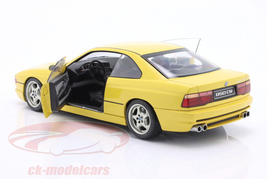 BMW 850 (E31) CSI Année de construction 1990 Dakar jaune 1:18 Solido