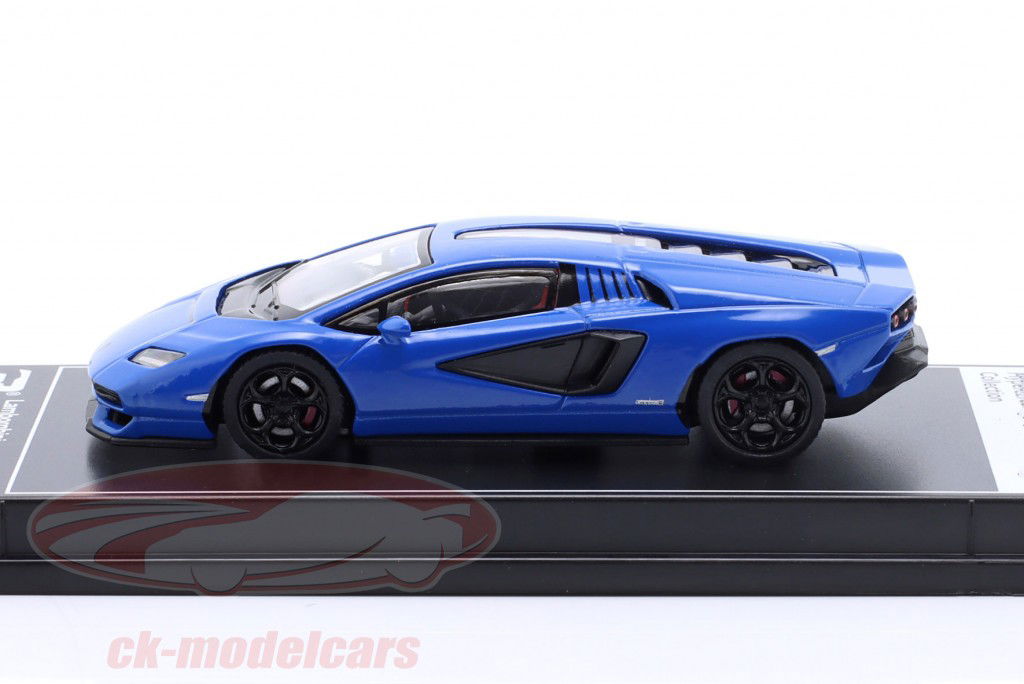 Lamborghini Countach LPI 800-4 blauw 1:64 Kinsmart