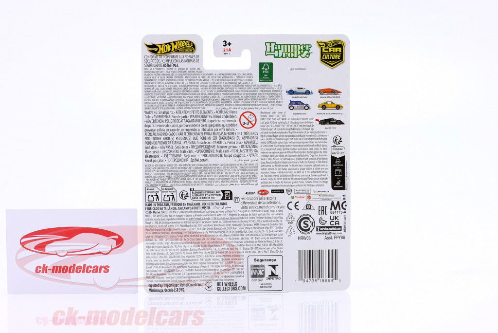 Mazda 787B negro, rojo 1:64 HotWheels