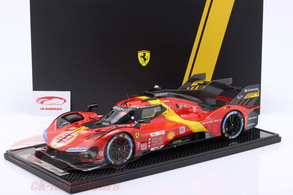 Ferrari 499P #51 winnaar 24h LeMans 2023 Pier Guidi, Calado, Giovinazzi 1:12 BBR