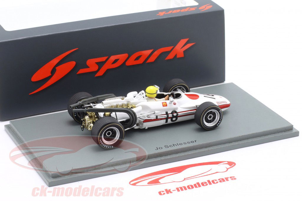 Jo Schlesser Honda RA302 #18 Frankrig GP formel 1 1968 1:43 Spark