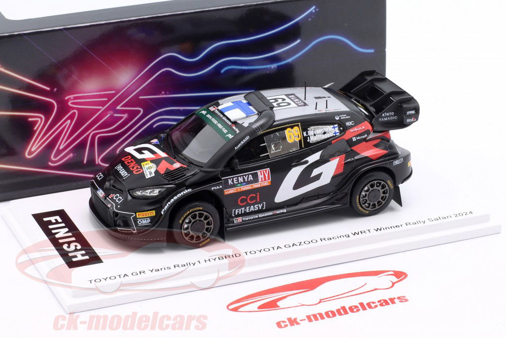 Toyota GR Yaris Rally1 #69 winnaar Rallye Safari 2024 Rovanperä, Halttunen 1:43 Spark