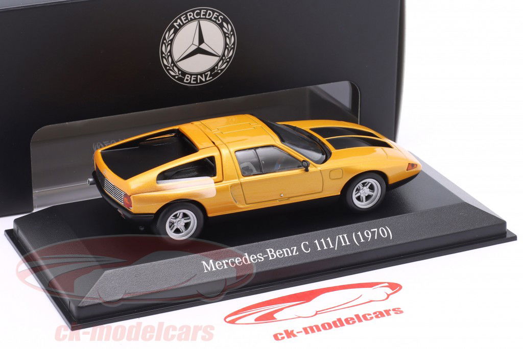 Mercedes-Benz C 111/II Byggeår 1970 orange 1:43 Minichamps