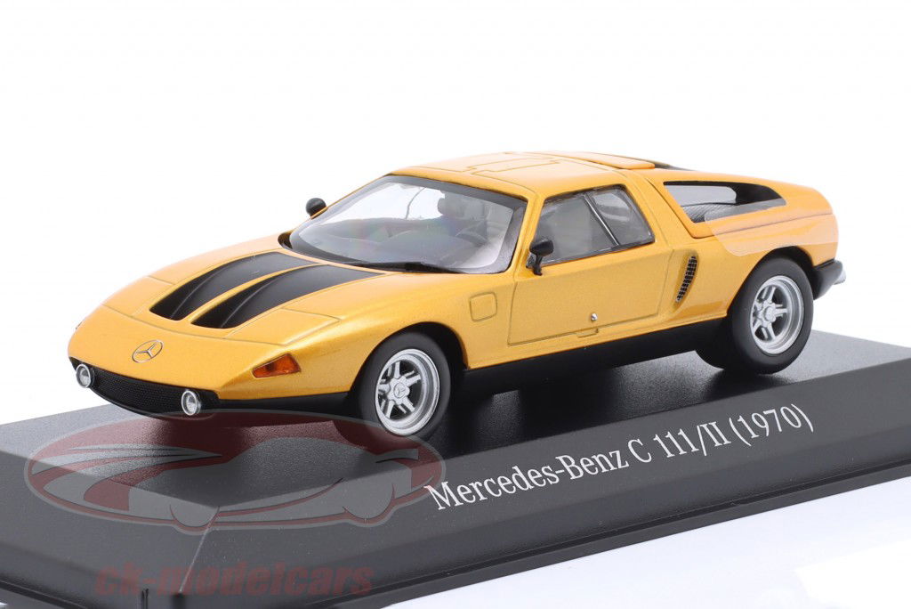 Mercedes-Benz C 111/II Byggeår 1970 orange 1:43 Minichamps