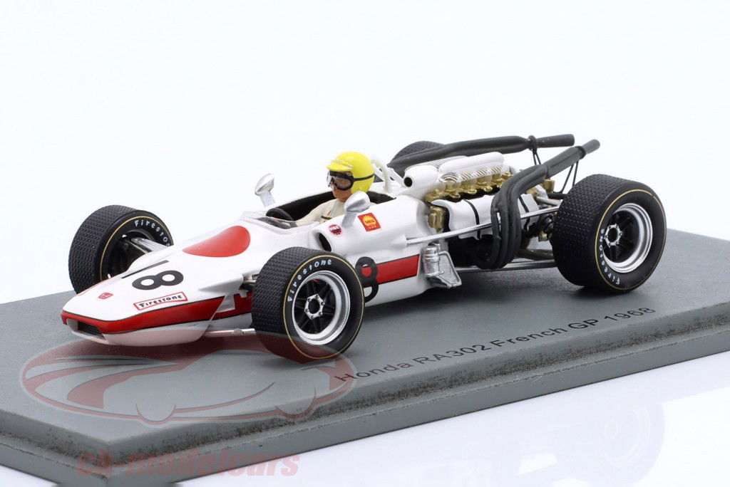 Jo Schlesser Honda RA302 #18 Frankrig GP formel 1 1968 1:43 Spark