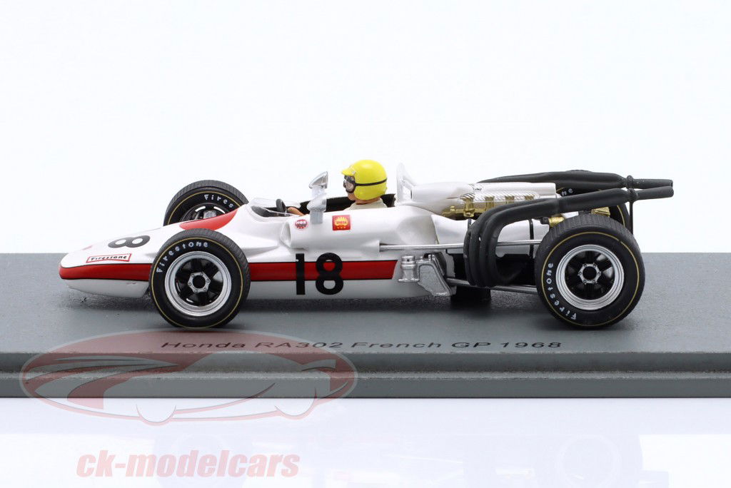 Jo Schlesser Honda RA302 #18 Frankrig GP formel 1 1968 1:43 Spark