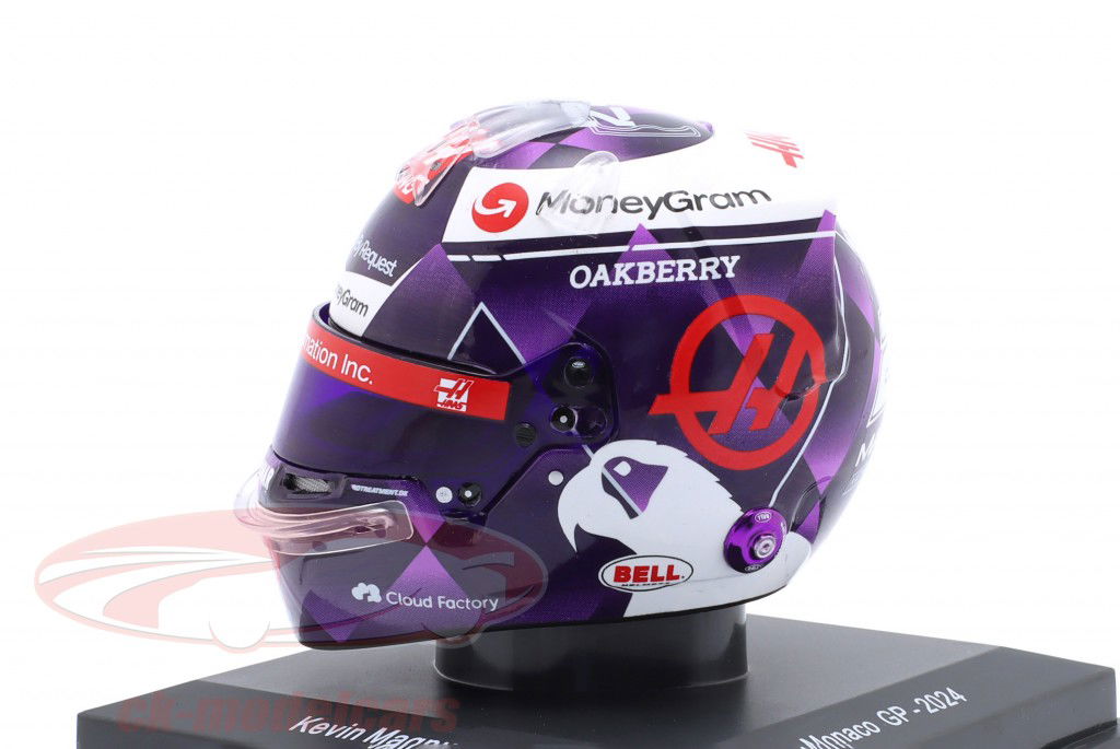 Kevin Magnussen #20 MoneyGram Haas F1 Team モナコ GP 式 1 2024 ヘルメット 1:5 Spark