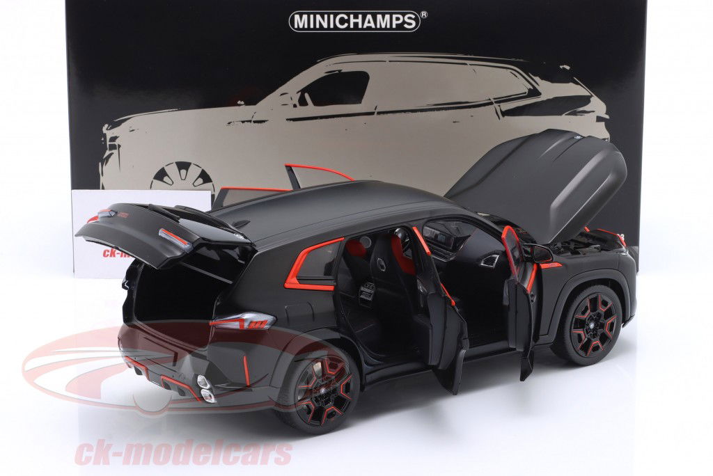 BMW XM (G09) SUV Anno di costruzione 2023 noioso nero / arancia 1:18 Minichamps