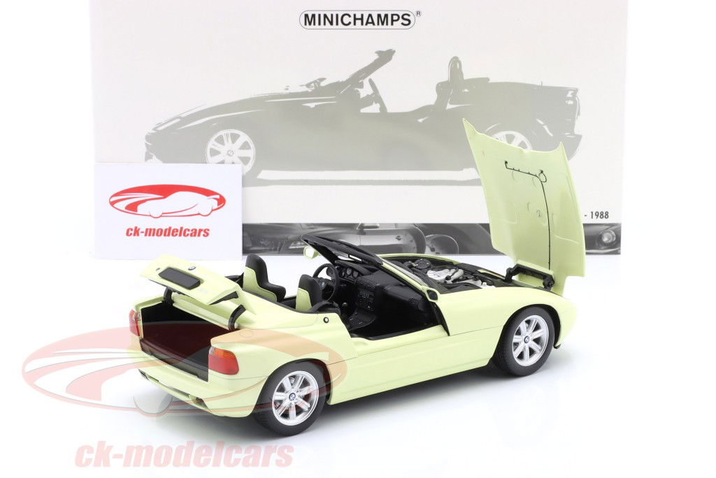 BMW Z1 (E30) Roadster Año de construcción 1988 amarillo claro 1:18 Minichamps
