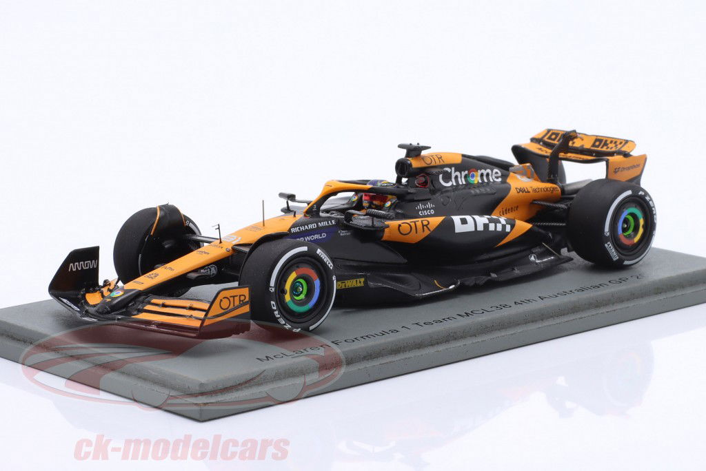ミニカー McLaren MCL38 4th Australian GP 2024 McLaren MCL38 FY 2024 Australian Grand Prix #4 | 22103 | AFX