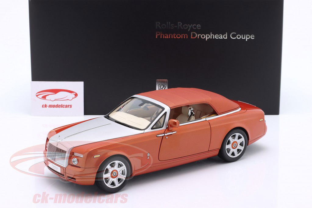 Rolls Royce Phantom Drophead converteerbaar 2-deurs 2013 mandarijn 1:18 Kyosho