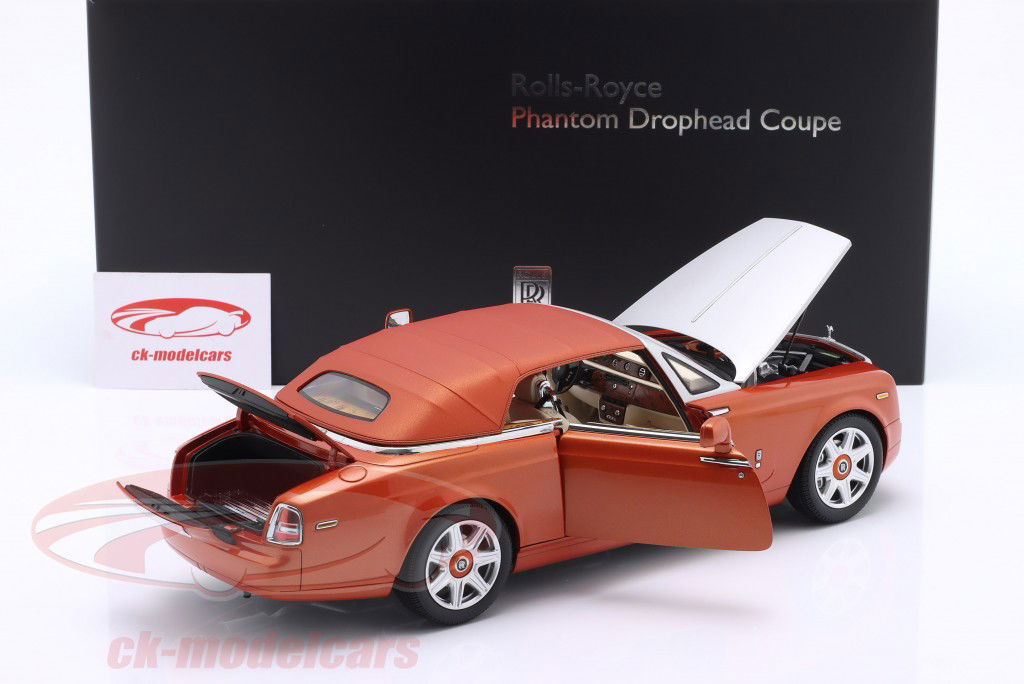 Rolls Royce Phantom Drophead convertibile 2 porte 2013 mandarino 1:18 Kyosho