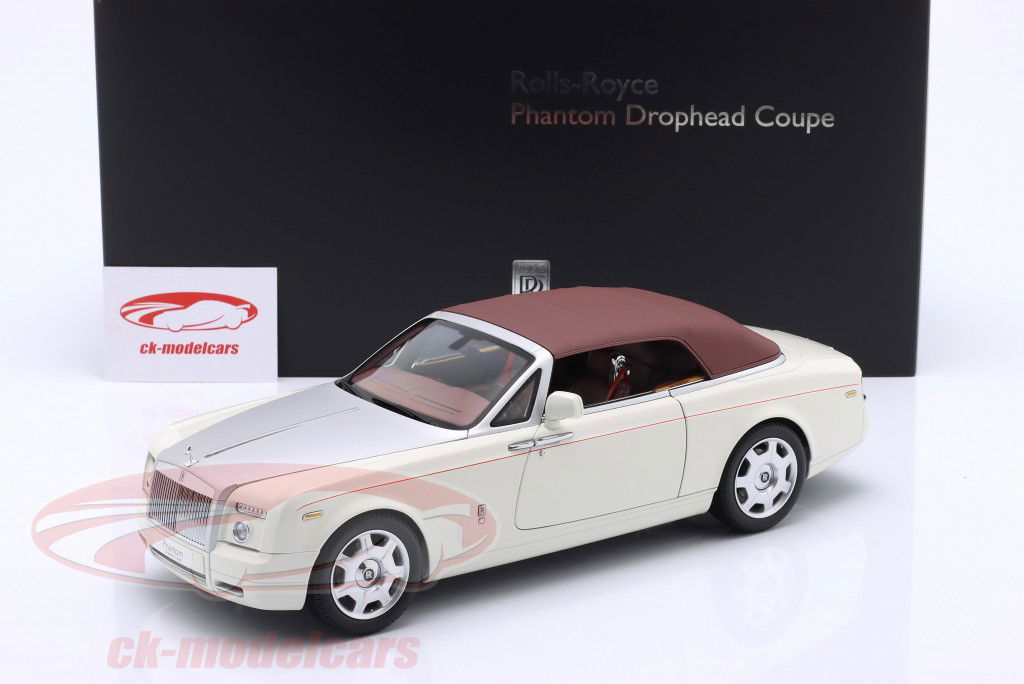 Rolls Royce Phantom Drophead convertibile 2 porte 2013 Inglese bianco 1:18 Kyosho