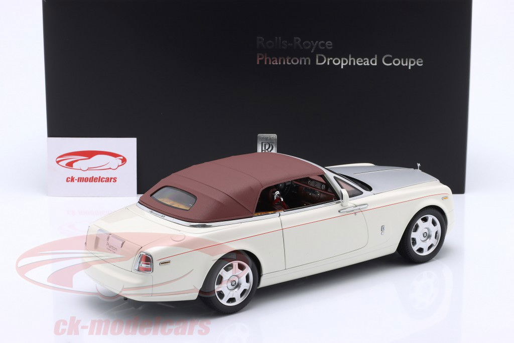 Rolls Royce Phantom Drophead convertibile 2 porte 2013 Inglese bianco 1:18 Kyosho