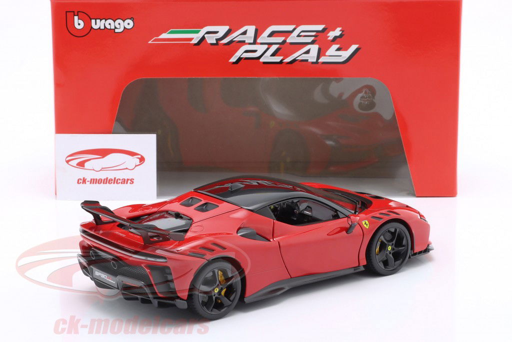 Ferrari SF90XX Stradale Byggeår 2024 rød metallisk 1:18 Bburago