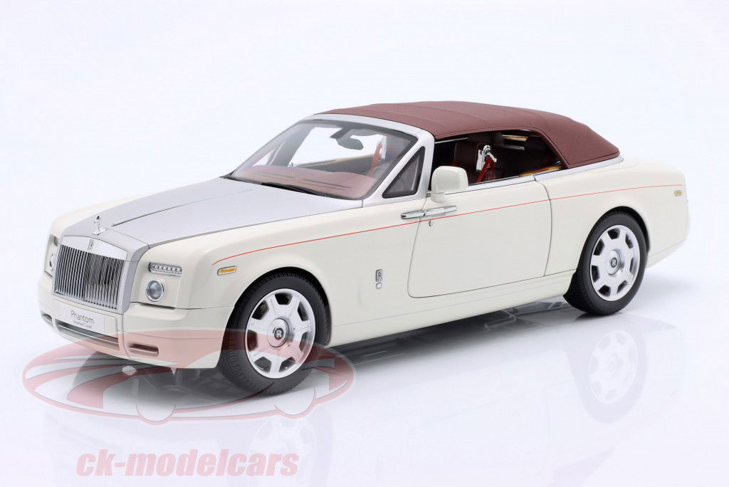 Rolls Royce Phantom Drophead conversível 2 portas 2013 Inglês branco 1:18 Kyosho