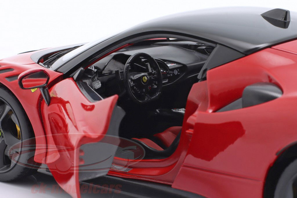 Ferrari SF90XX Stradale Byggeår 2024 rød metallisk 1:18 Bburago