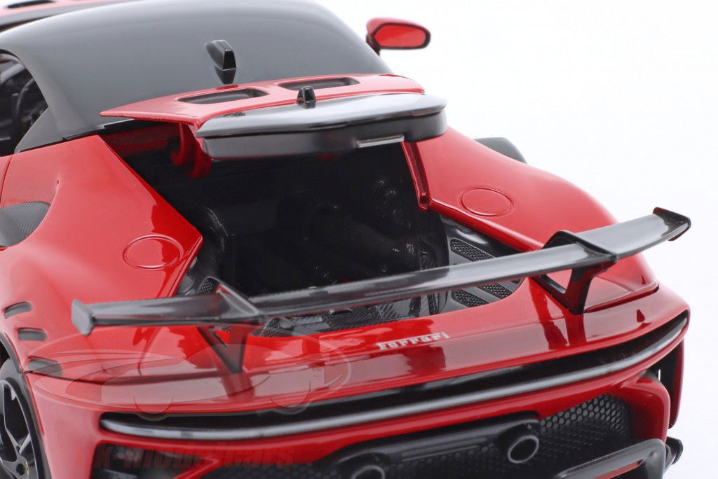 Ferrari SF90XX Stradale Byggeår 2024 rød metallisk 1:18 Bburago