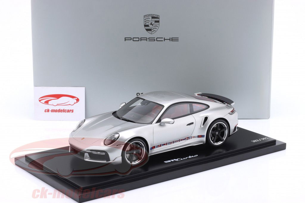 Porsche 911 First Turbo Sonderwunsch Remastered (992) argento 1:18 Spark