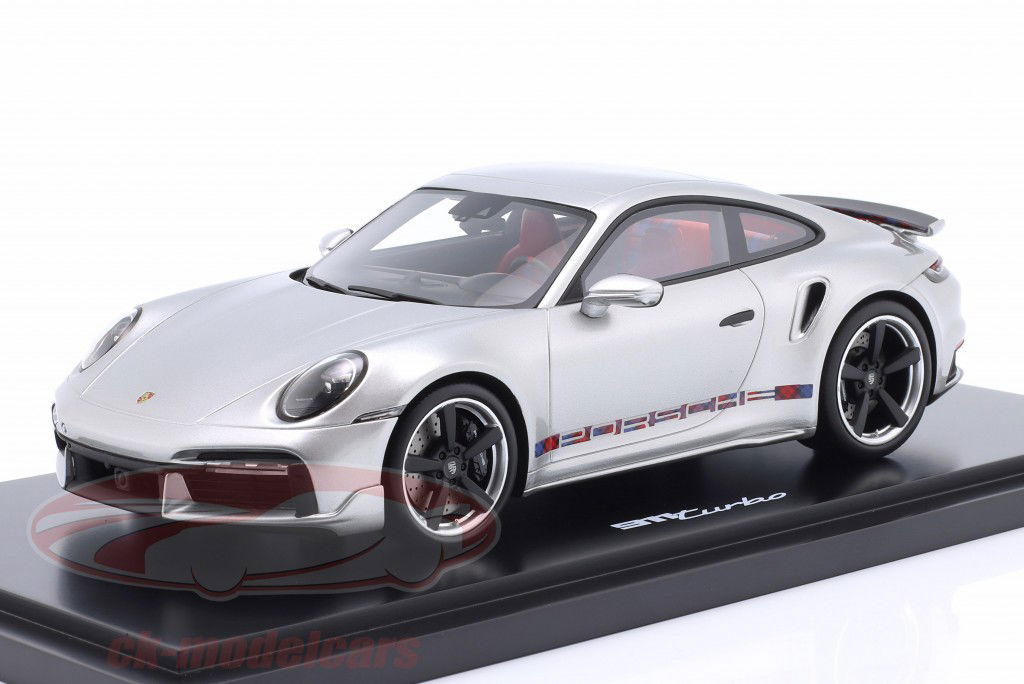 Porsche 911 First Turbo Sonderwunsch Remastered (992) argento 1:18 Spark