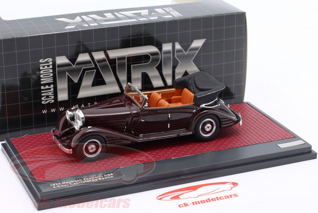 Maybach Zeppelin DS8 4 porte convertibile by Spohn 1934 marrone 1:43 Matrix