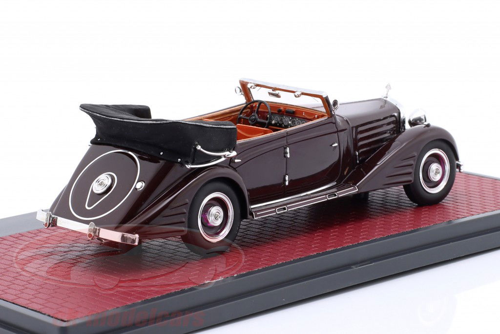Maybach Zeppelin DS8 4 portes convertible by Spohn 1934 bordeaux 1:43 Matrix