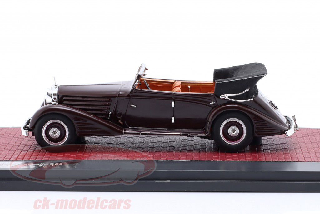 Maybach Zeppelin DS8 4 portes convertible by Spohn 1934 bordeaux 1:43 Matrix