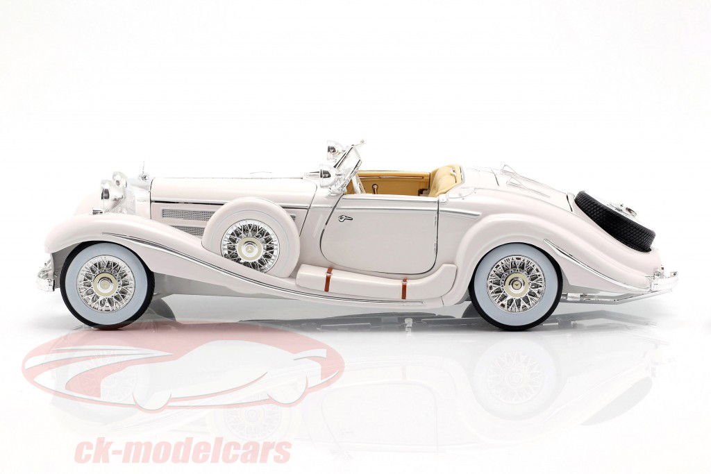 Mercedes-Benz 500K Roadster Специальные Bj 1936 белого 1:18 Maisto