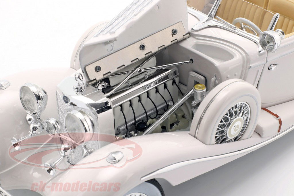 Mercedes Benz 500K Special Roadster Bj 1936 blanco 1:18 Maisto