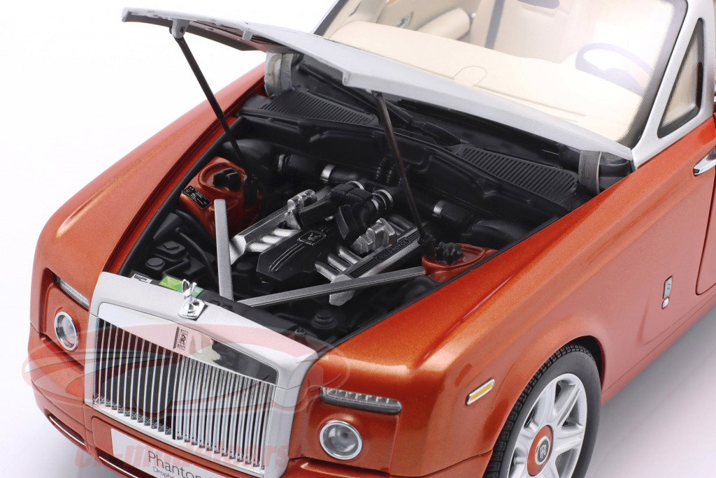 Rolls Royce Phantom Drophead conversível 2 portas 2013 tangerina 1:18 Kyosho