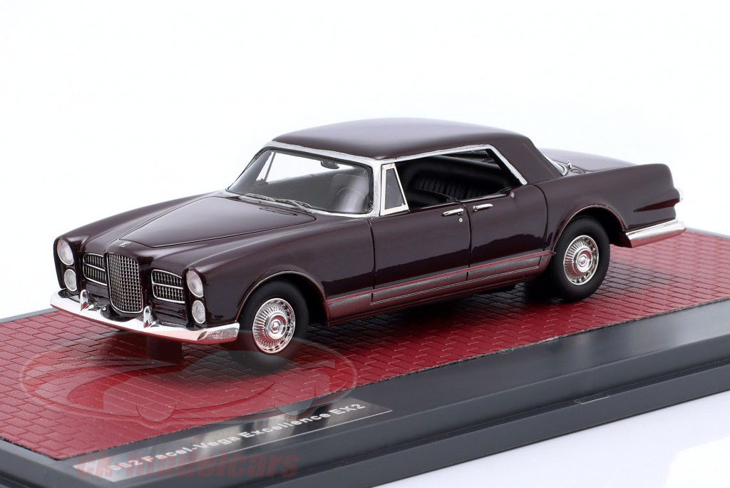 Facel-Vega Excellence EX2 Byggeår 1962 rødbrun 1:43 Matrix