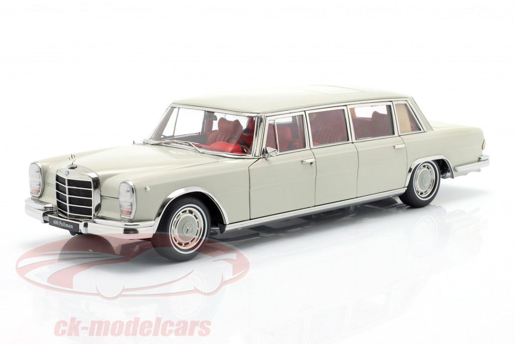 Mercedes-Benz 600 Pullman (W100) Bouwjaar 1963-1981 witgrijs 1:18 NZG