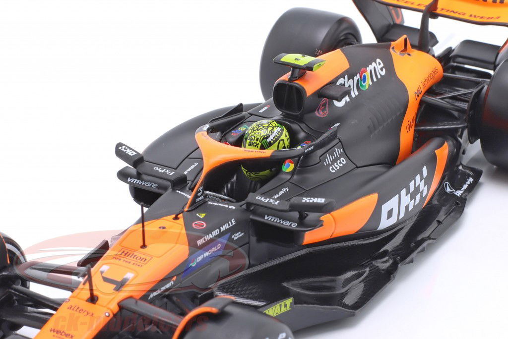 Lando Norris McLaren MCL38 #4 ganhador Miami GP fórmula 1 2024 1:24 Bburago