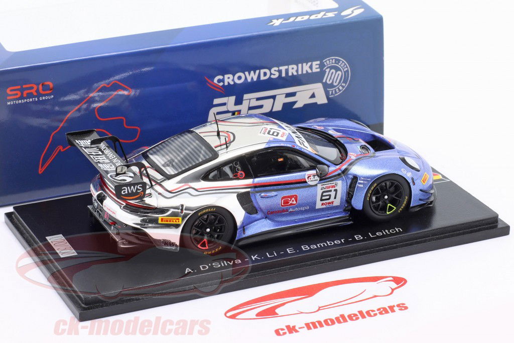 ミニカー　1/43 Porsche 911 GT3 R Earl Bamber Motorsport 24H Spa 2022 A. D’Silva - S. Grove - B. Grove - M. Payne #16 [SB530] 1/43 Spark 2022 Porsche 911 GT3 R #16 24h Spa EBM Grove