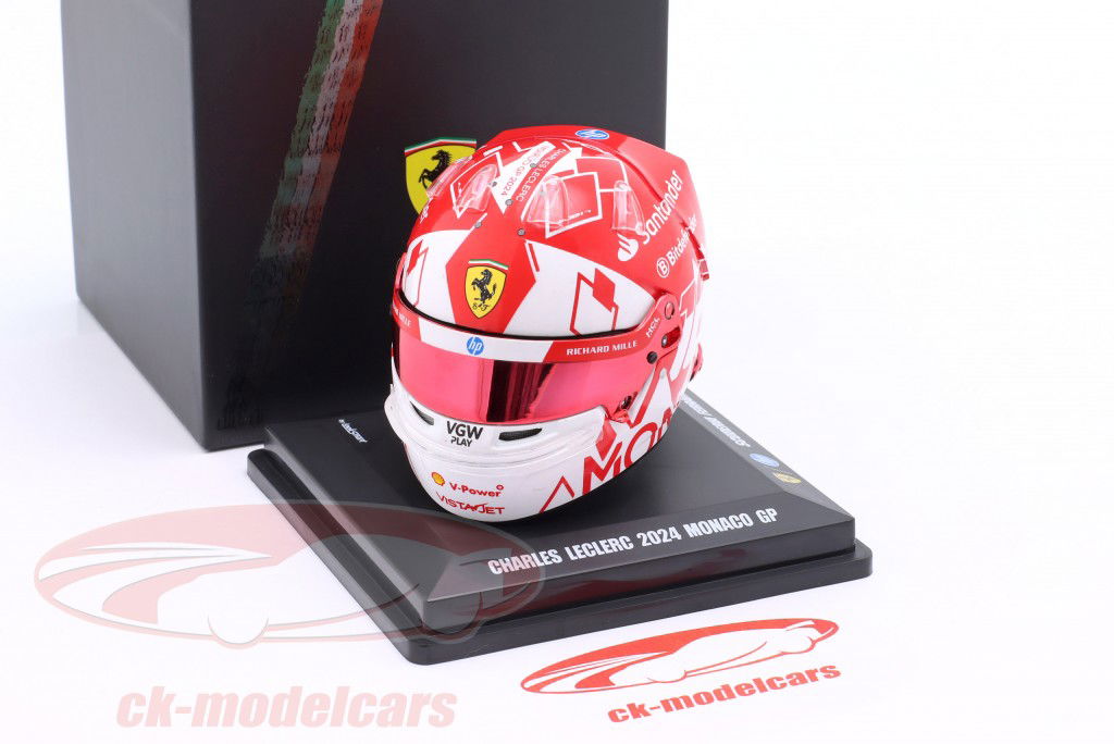 Charles Leclerc #16 Scuderia Ferrari ganador Mónaco GP fórmula 1 2024 casco 1:5 LookSmart