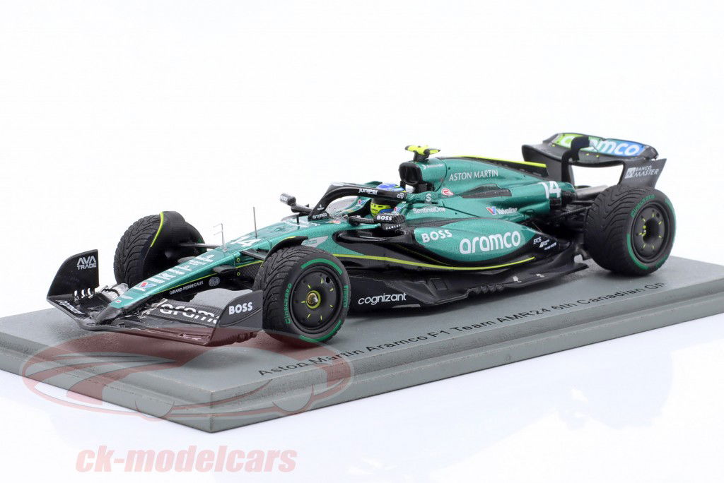 Fernando Alonso Aston Martin AMR24 #14 6ème Canada GP formule 1 2024 1:43 Spark