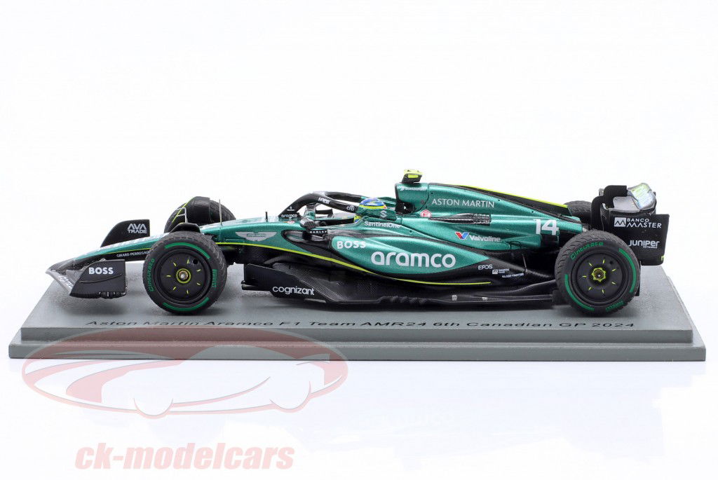 Fernando Alonso Aston Martin AMR24 #14 6ème Canada GP formule 1 2024 1:43 Spark