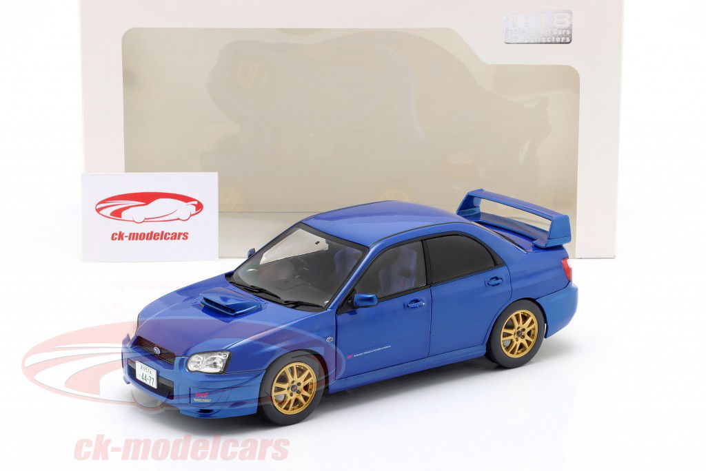 Subaru Impreza WRX STI year 2003 sonic blue 1:18 Solido