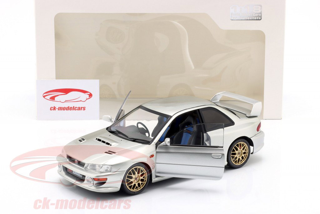 Subaru Impreza 22B Année de construction 1998 argent 1:18 Solido