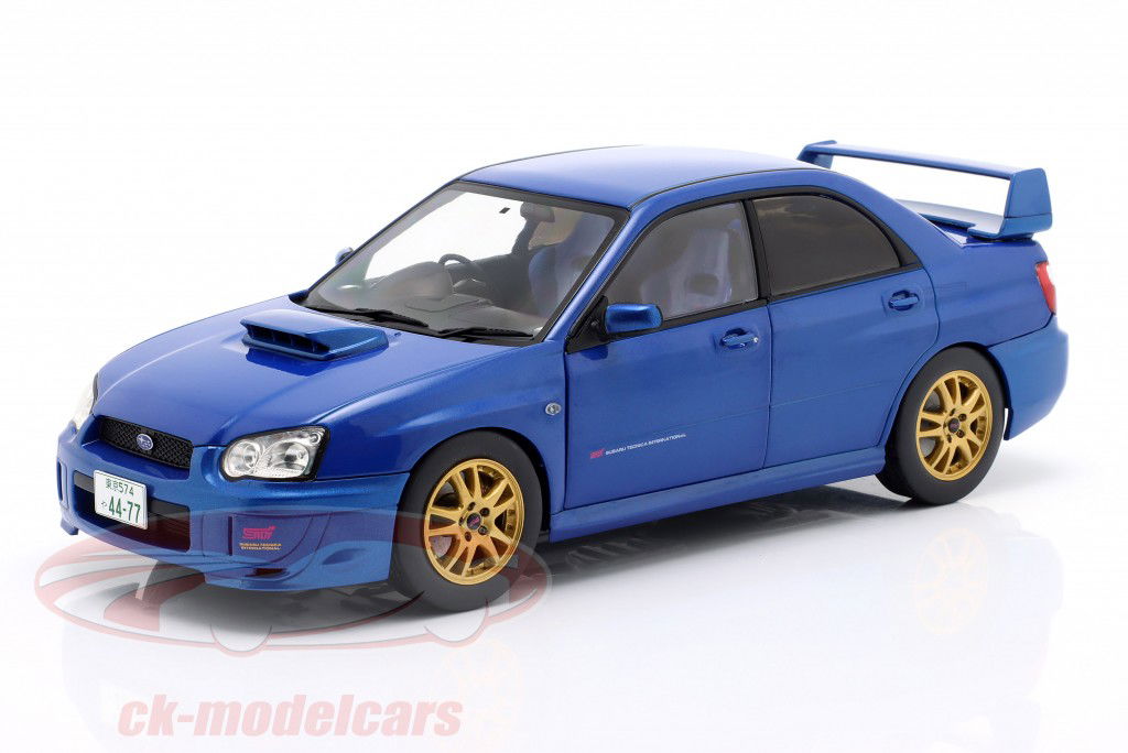 Subaru Impreza WRX STI Byggeår 2003 sonic blå 1:18 Solido