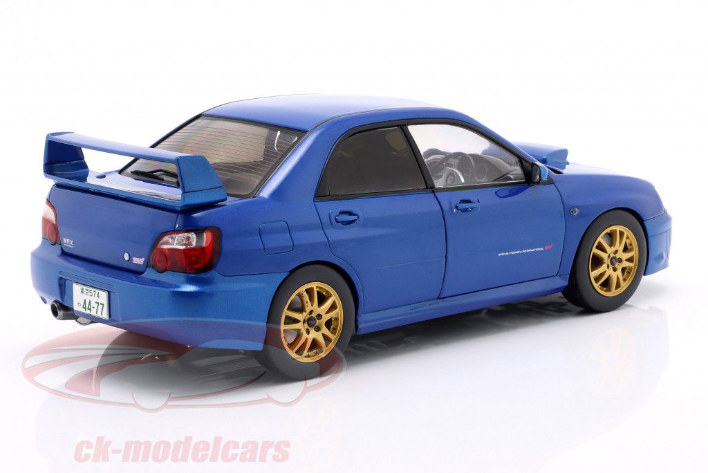 Subaru Impreza WRX STI Byggeår 2003 sonic blå 1:18 Solido