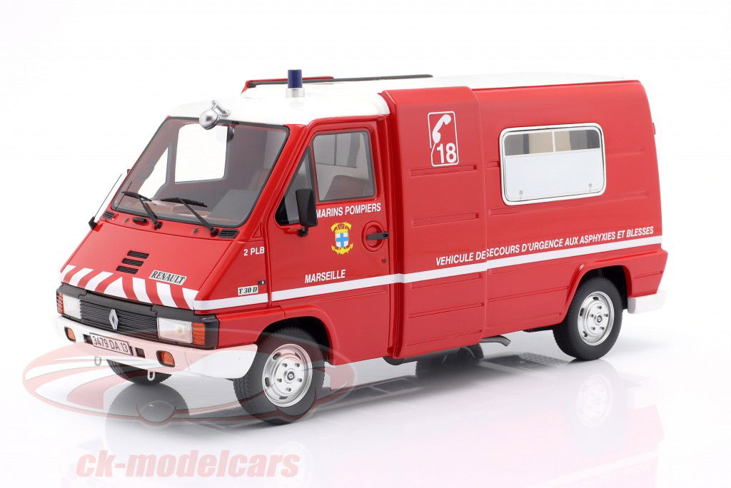 Renault Master T30 VSAB Vigili del fuoco Marseille 1980 rosso 1:18 OttOmobile