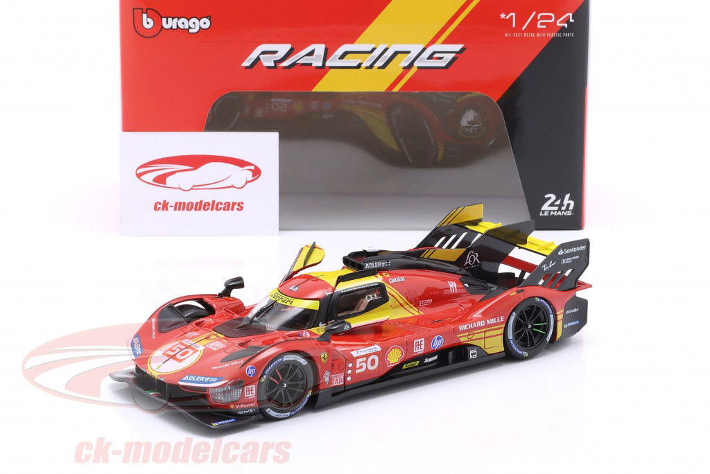 Ferrari 499P #50 vincitore 24h LeMans 2024 Fuoco, Molina, Nielsen 1:24 Bburago