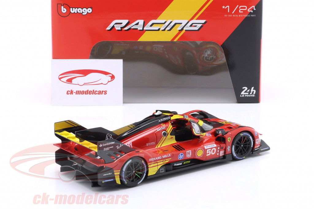 Ferrari 499P #50 vincitore 24h LeMans 2024 Fuoco, Molina, Nielsen 1:24 Bburago