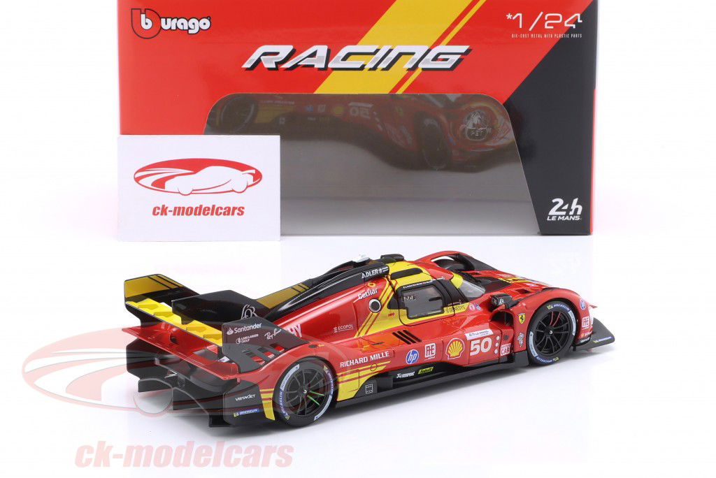 Ferrari 499P #50 gagnant 24h LeMans 2024 Fuoco, Molina, Nielsen 1:24 Bburago